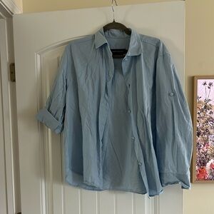 Blue Button Down Shirt Classic Style